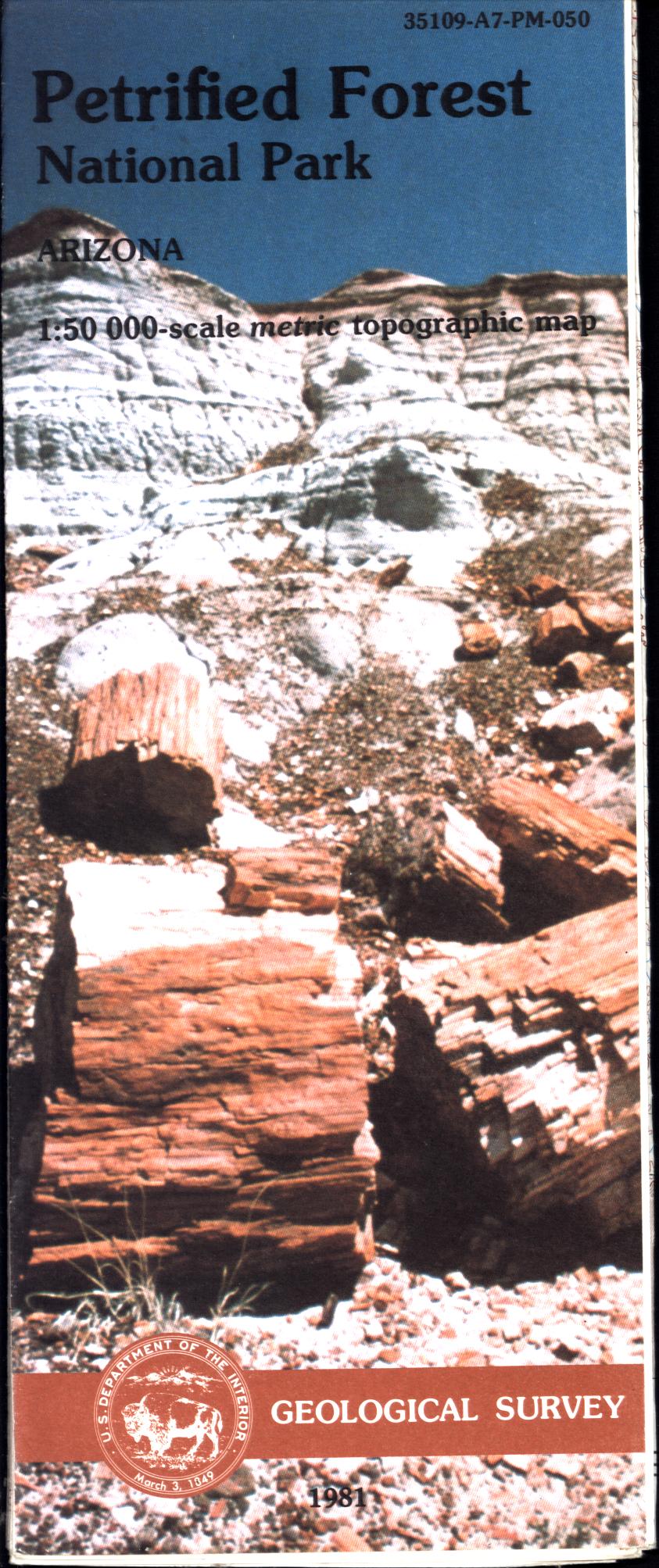 PETRIFIED FOREST NATIONAL PARK topographic map (AZ).