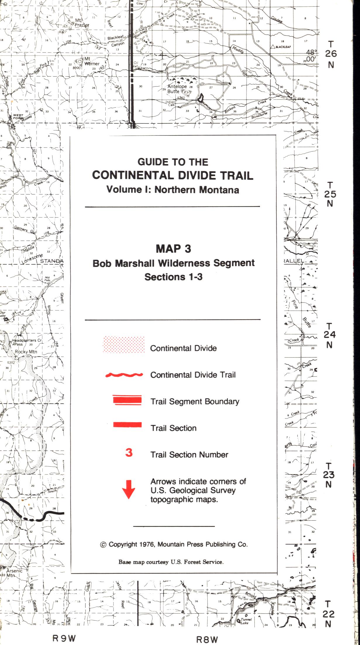 GUIDE TO THE CONTINENTAL DIVIDE TRAIL: Volume I, Northern Montana (Maps 2 and 3).